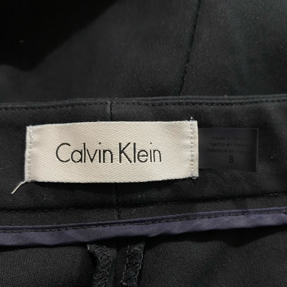 CALVIN KLEIN || Woman’s navy Blue cropped trousers size 8 - Picture 3 of 5